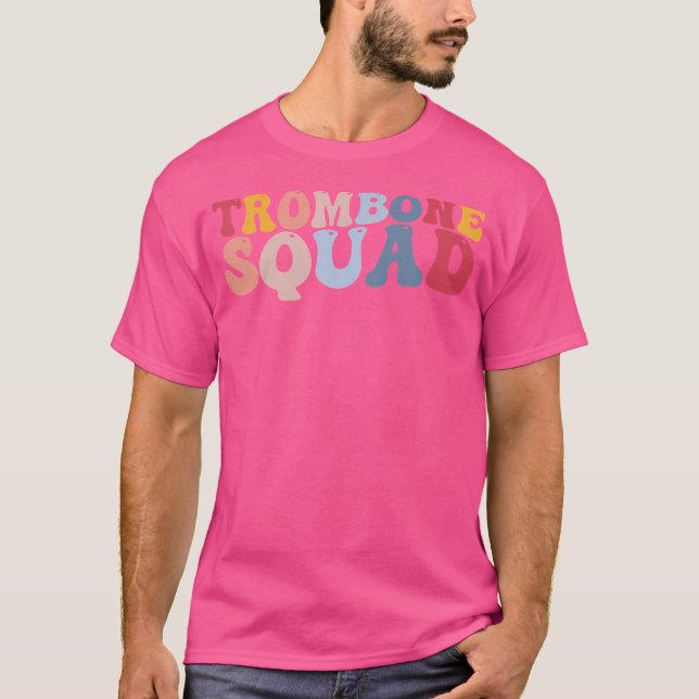 Trombone Squad Trombone Player Jazz Music T Shirt (Framsida)