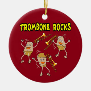 Trombone Sten Julgransprydnad Keramik