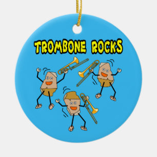 Trombone Sten Julgransprydnad Keramik