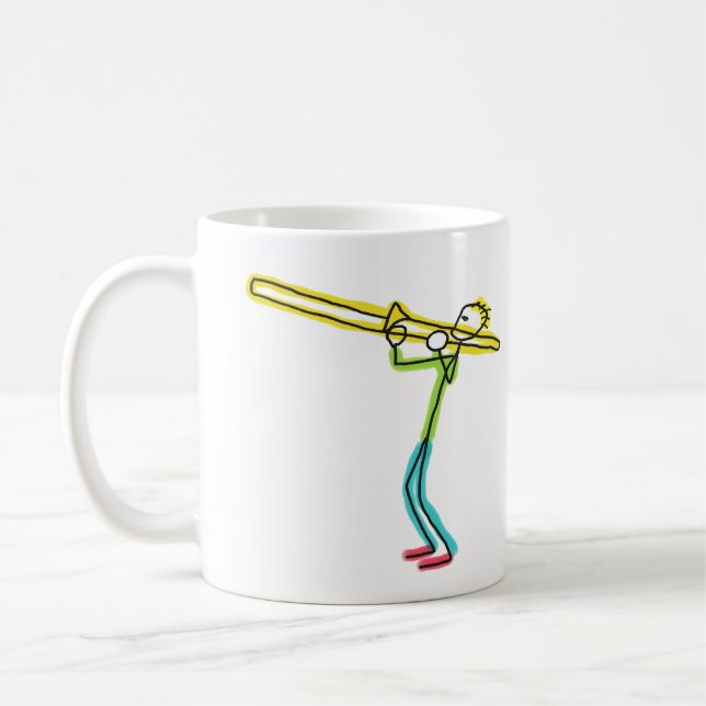 Trombone Stickman Kaffemugg (Vänster)