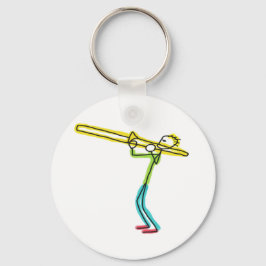 Trombone Stickman Nyckelring