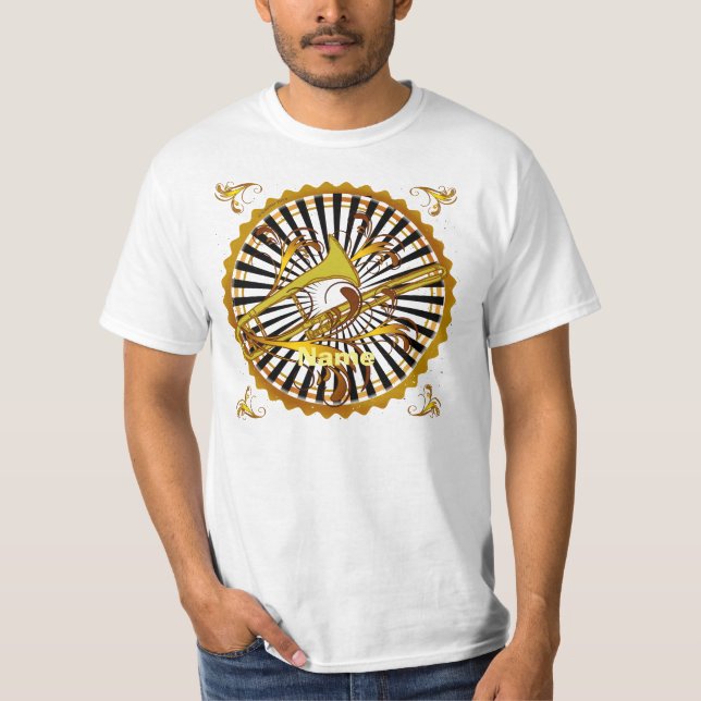 Trombone Swirls t-shirt (Framsida)