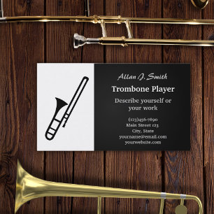 Trombone tecknad affärskort visitkort