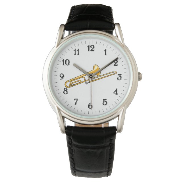 Trombone Teckning Armbandsur (Framsida)