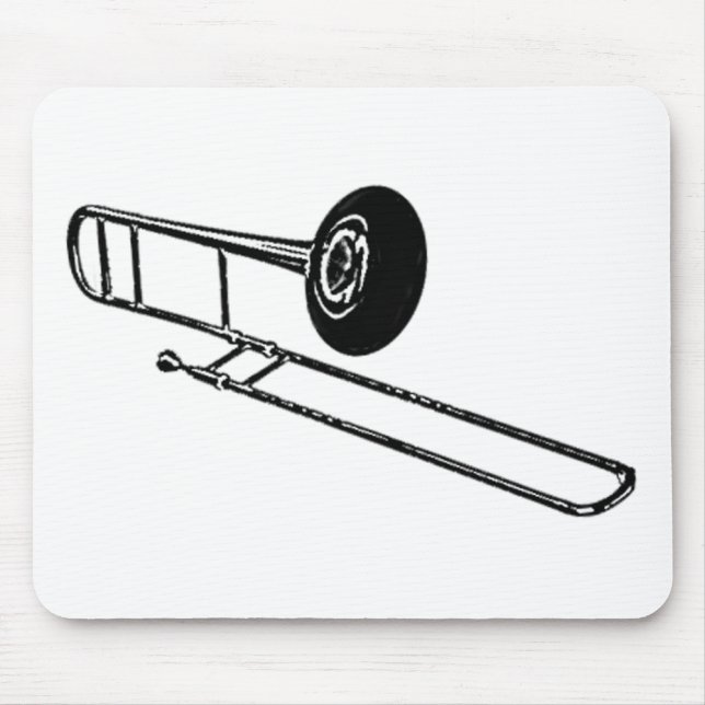 Trombone "teckning ", musmatta (Framsidan)
