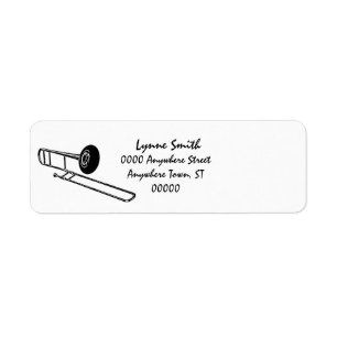 Trombone " teckning ", returadress etikett