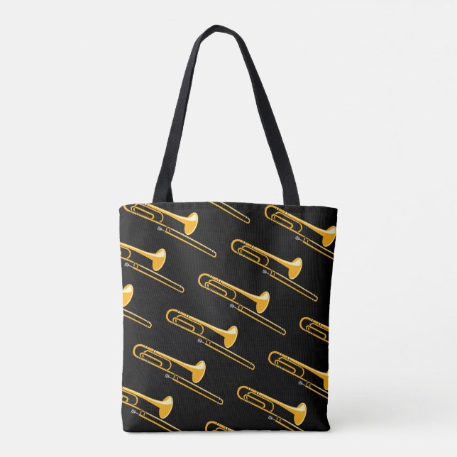 Trombone Teckning Tygkasse (Baksida)
