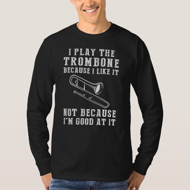 Trombone Tunes & Chuckles - Funny Trombonist Tee (Framsida)
