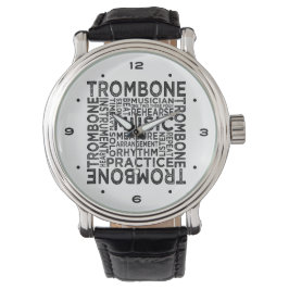 Trombone Typography Armbandsur