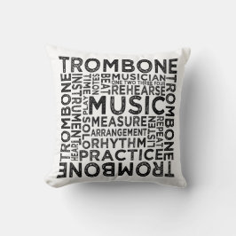 Trombone Typography Kudde