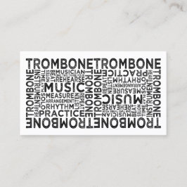 Trombone Typography Visitkort