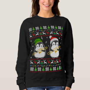 Trombone Ugly jul Sweater Elf Santa Penguin T Shirt