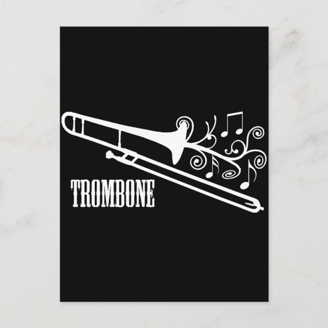 Trombone Vector Design Vykort (Framsida)