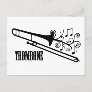 Trombone Vector Design Vykort