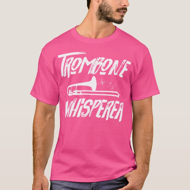 Trombone Whisperer Trombonist Jazz T Shirt (Framsida)