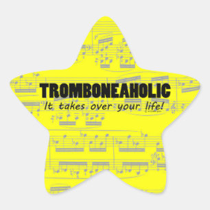 Tromboneahol Life Star Sticker Stjärnformat Klistermärke