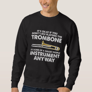 Trombonegåva - det smart folket instrumenterar lång ärmad tröja