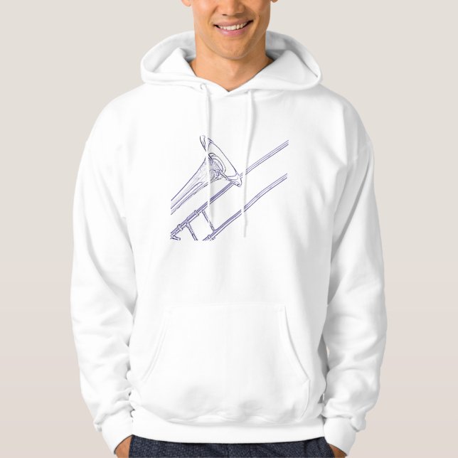 TromboneHoodie eller skjorta Sweatshirt (Framsida)