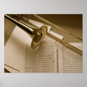 Trombonekanvastryck Poster