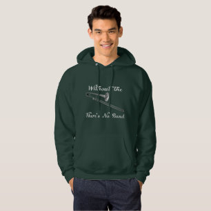 Trombonemanar grundläggande mörka Hooded tröja Hoodie