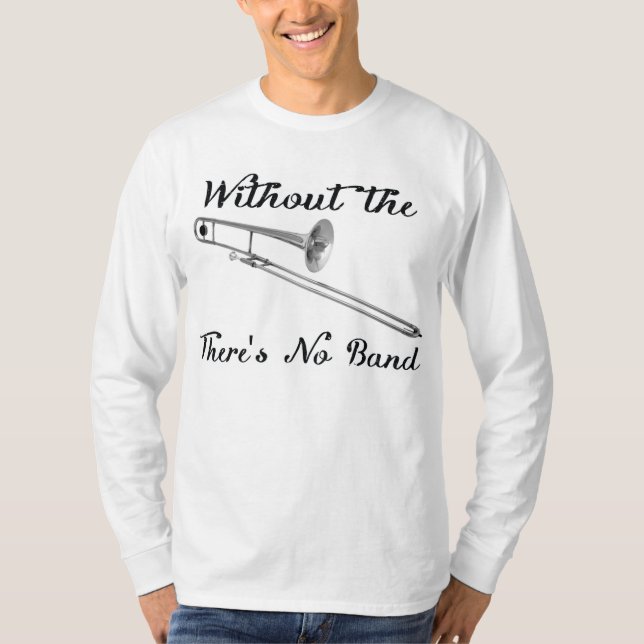 Trombonemanar grundläggande utslagsplats för t-shirt (Framsida)