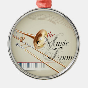 Trombonemusikrum Julgransprydnad Metall