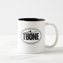 Tromboneoval-klistermärke mugg