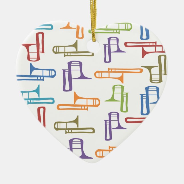 Trombones Julgransprydnad Keramik (Framsidan)