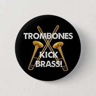 Trombones sparkar mässing! knapp