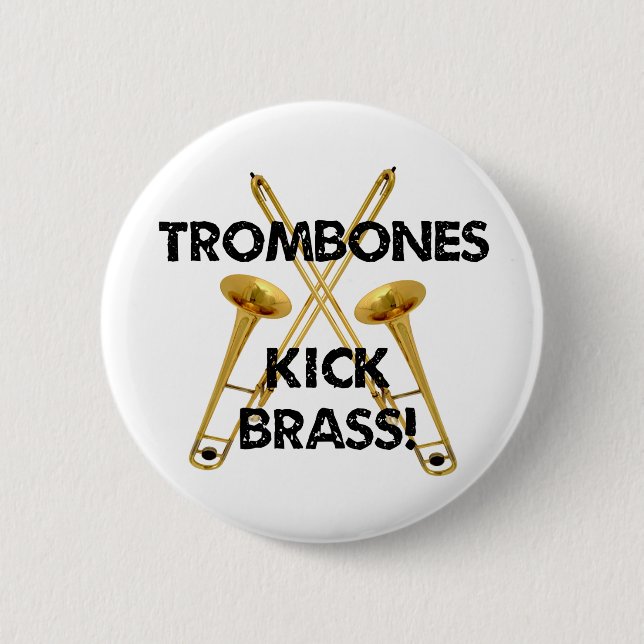 Trombones sparkar mässing! knapp (Framsida)