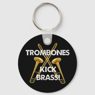 Trombones sparkar mässing! nyckelring