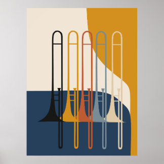 Trombonesamling | Mid-Century Modern Poster