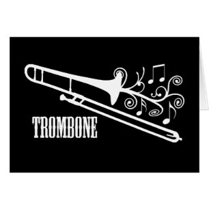 Trombonevektordesign Hälsningskort