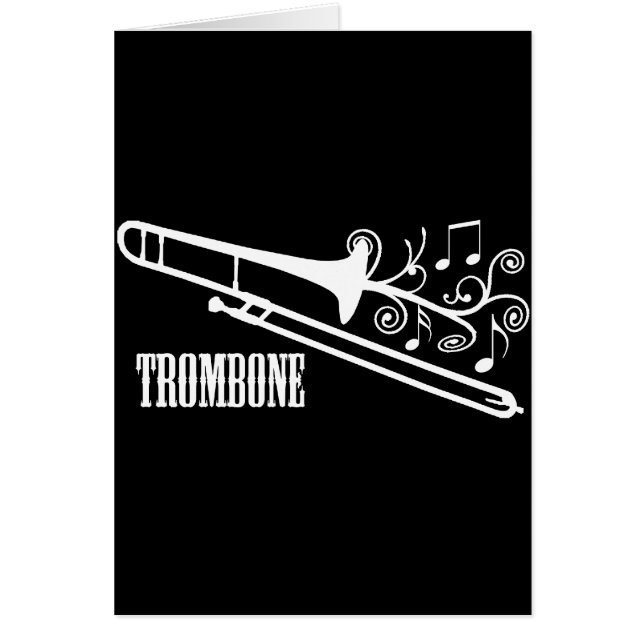 Trombonevektordesign Hälsningskort (Framsidan)