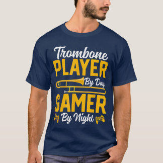 Trombonist Dagligen Spelare Nattetrombonist Spel T Shirt