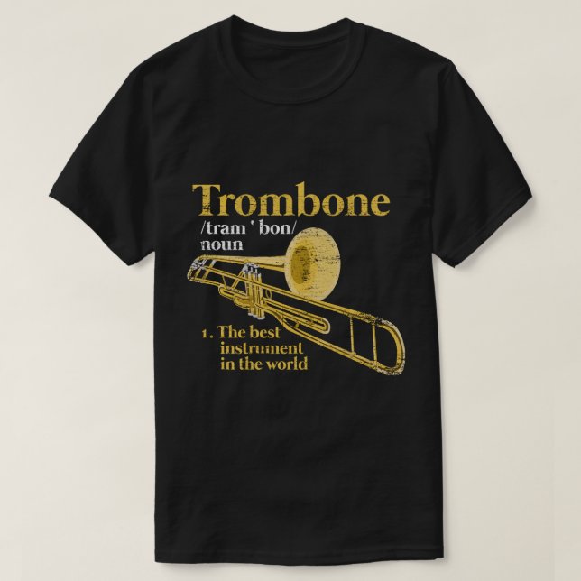 Trombonist Gift Idea Marching Band Definition Trom T Shirt (Design framsida)