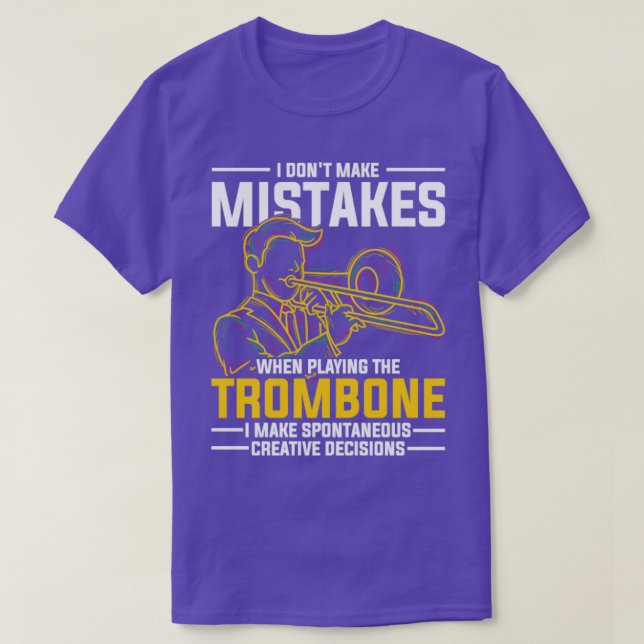 Trombonist Gift Music citerar Trombone T Shirt (Design framsida)