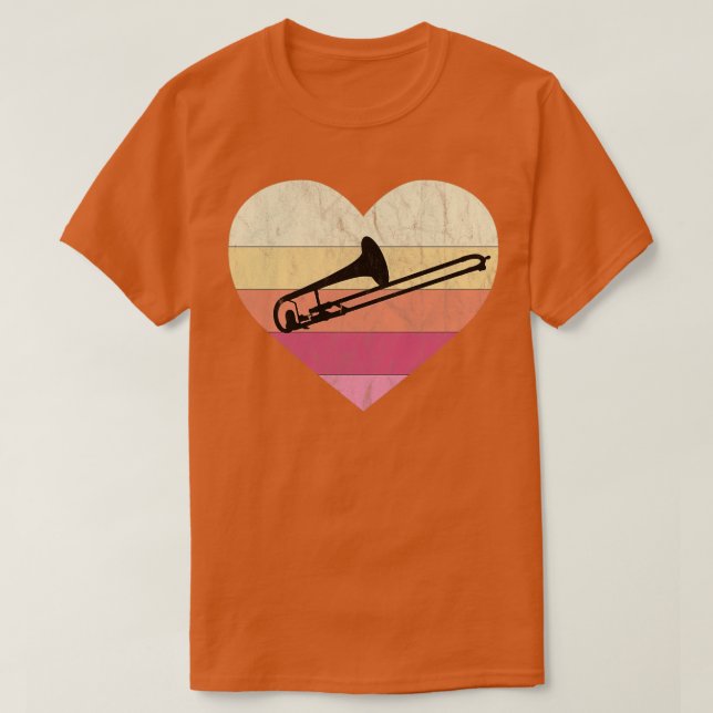 Trombonist Kärlek spelar Trombone T Shirt (Design framsida)