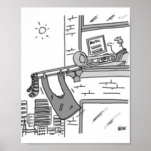 Trombonist Tvättar ut Poster