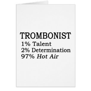 Trombonistt hettluft hälsningskort