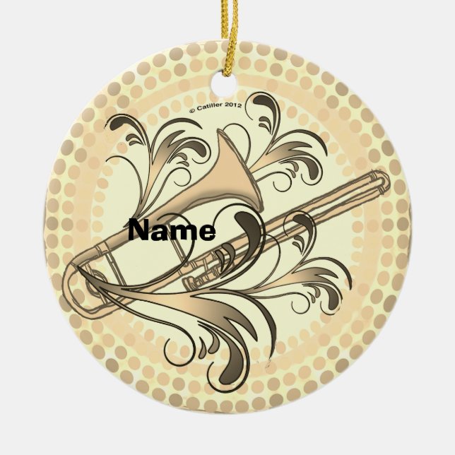 Trombonrytm  julgransprydnad keramik (Framsidan)