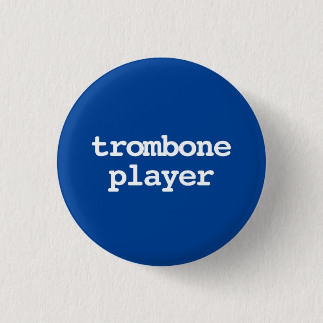 trombonspelare typografi Knapp (Framsida)