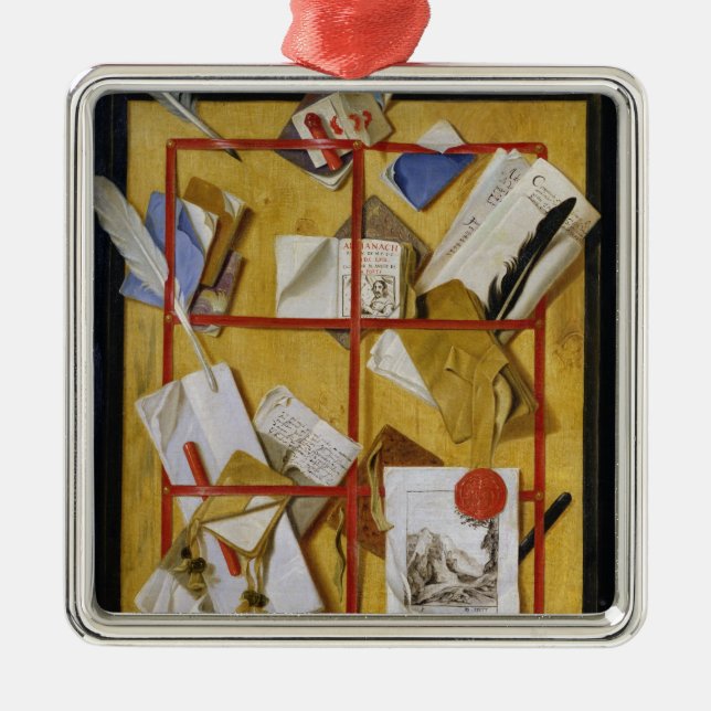 Trompe - l ' oeil julgransprydnad metall (Framsidan)