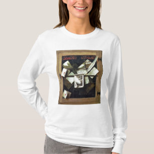Trompe - l ' oeil med brev och anteckningsböcker, t shirt