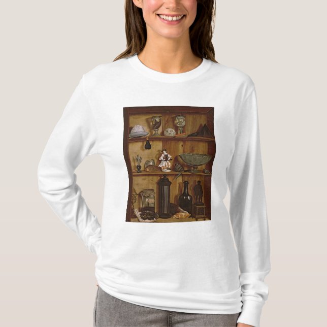 Trompe - l ' oeil med en Statuette av Hercules Tee Shirt (Framsida)