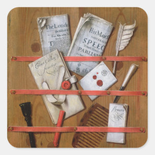 Trompe l'oeil, 1702 fyrkantigt klistermärke