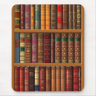 Trompe l'oeil "Fransk bibliotek". Musmatta