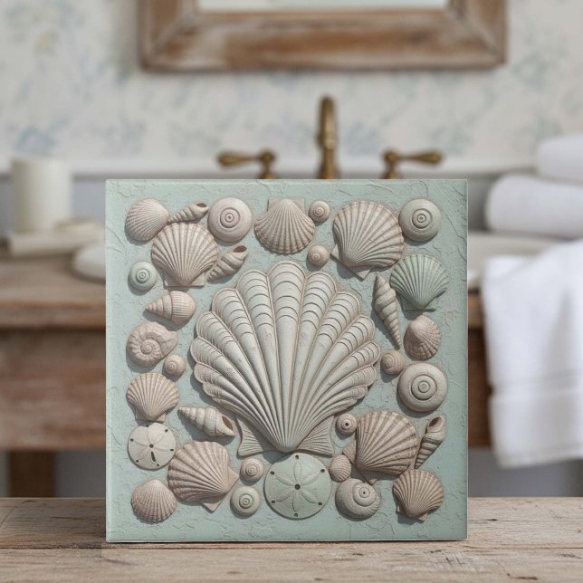 Trompe L'oeil Marin Liv Skal Samling ID1190b Kakelplatta (Skapare uppladdad)