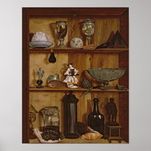 Trompe l'Oeil med en statuett av Hercules Poster