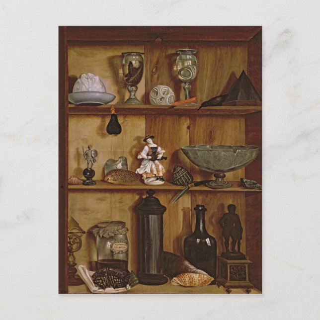 Trompe l'Oeil med en statuett av Hercules Vykort (Framsida)